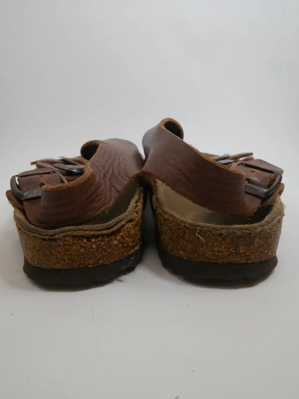 Birkenstock Milano Sz 38 Narrow US 7 - 7.5 Sandals Leather Brown Strappy Casual